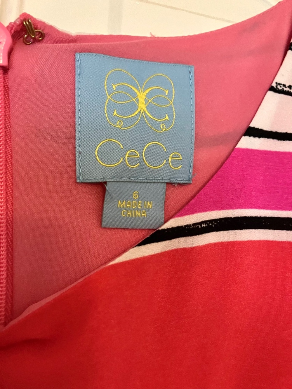 CeCe Striped Pink Dress - Picture 3 of 4
